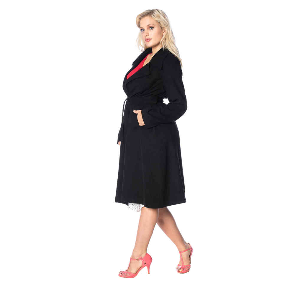 Dancing Days - TIE FRONT Manteau - Noir
